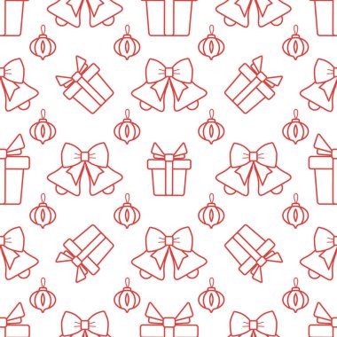 Yeni yıl 2020, Noel vektör sorunsuz desen