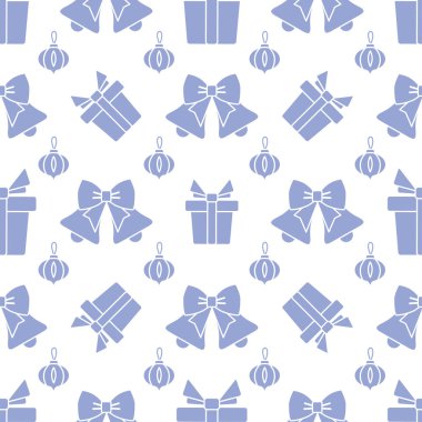 Yeni yıl 2020, Noel vektör sorunsuz desen