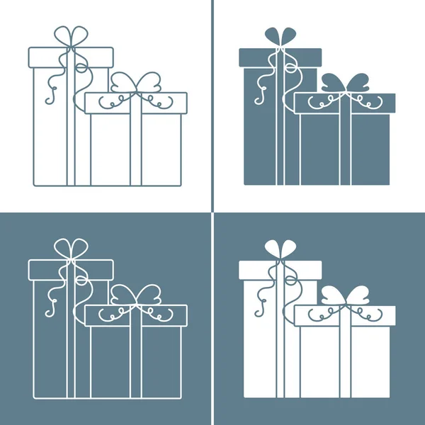 Gift New Year 2020, Christmas, birthday. Shopping — Stock Vector