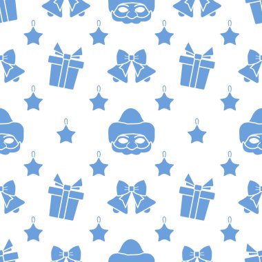 Yeni yıl 2020, Noel vektör sorunsuz desen