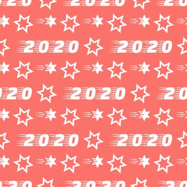 Yeni Yıl 2020, Noel dikişsiz desen Yıldız