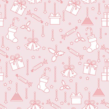 Yeni yıl 2020, Noel vektör sorunsuz desen