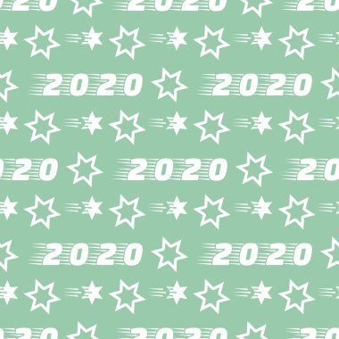 Yeni Yıl 2020, Noel dikişsiz desen Yıldız