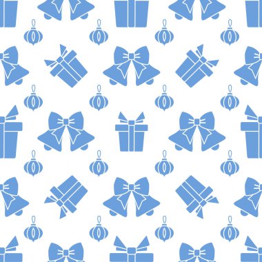 Yeni yıl 2020, Noel vektör sorunsuz desen