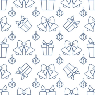 Yeni yıl 2020, Noel vektör sorunsuz desen