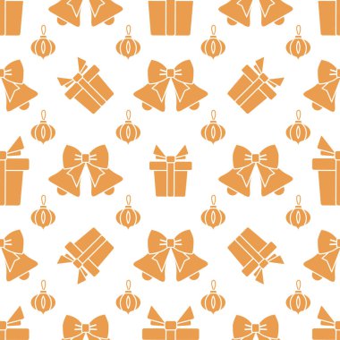 Yeni yıl 2020, Noel vektör sorunsuz desen