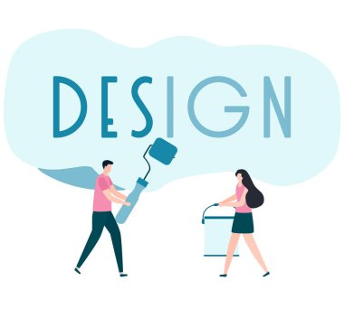 İnsanlar, bina, ev tamir araçları, boyama işleri