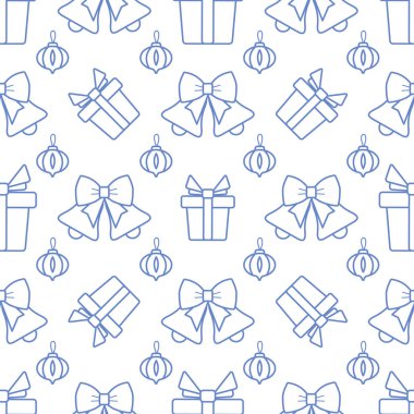 Yeni yıl 2020, Noel vektör sorunsuz desen