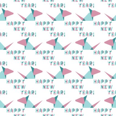 Desen Çin Yeni yıl Rat sembolü 2020 origami