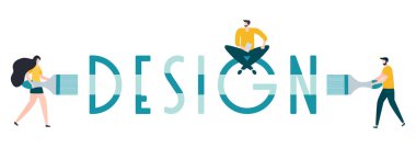 İnsanlar, bina, ev tamir araçları, boyama işleri