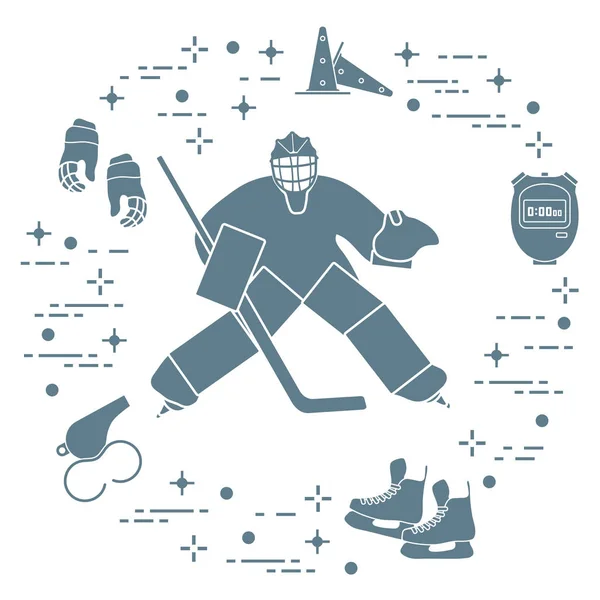 Tournoi des joueurs de hockey vectoriel — Image vectorielle