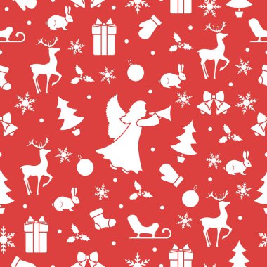 Yeni yıl 2020 Mutlu Noeller melek, geyik