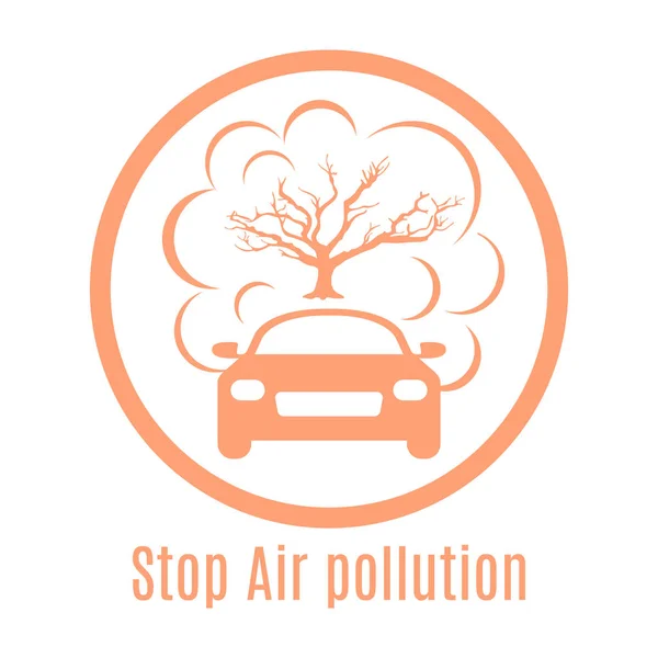 环境污染运输生态废气 — 图库矢量图片