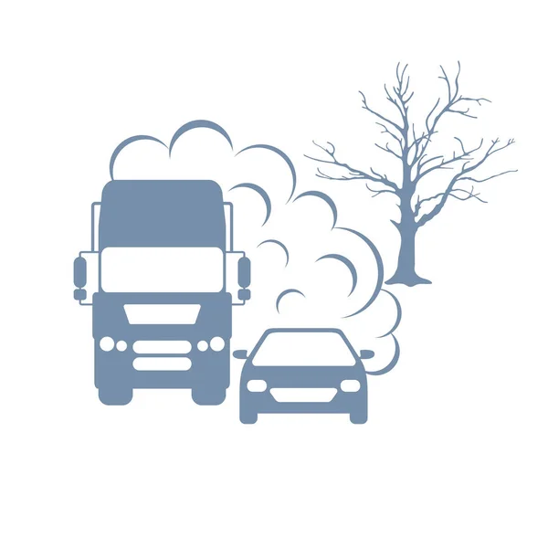 环境污染运输生态废气 — 图库矢量图片