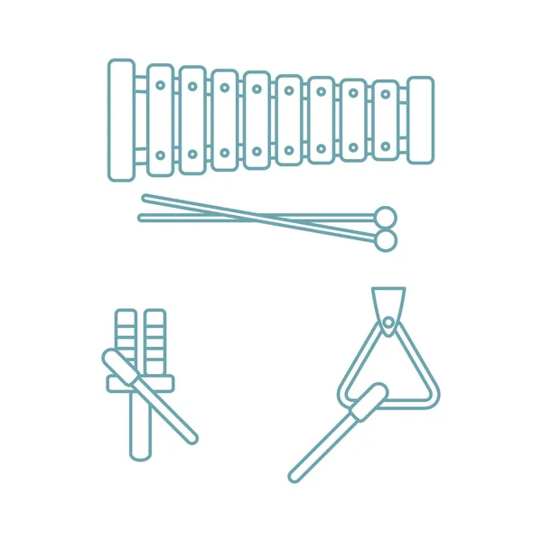 Instruments de musique Jouets de musique pour enfants vecteur — Image vectorielle