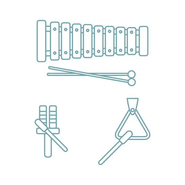 Музыкальные инструменты Музыкальные игрушки для детей вектор — стоковый вектор