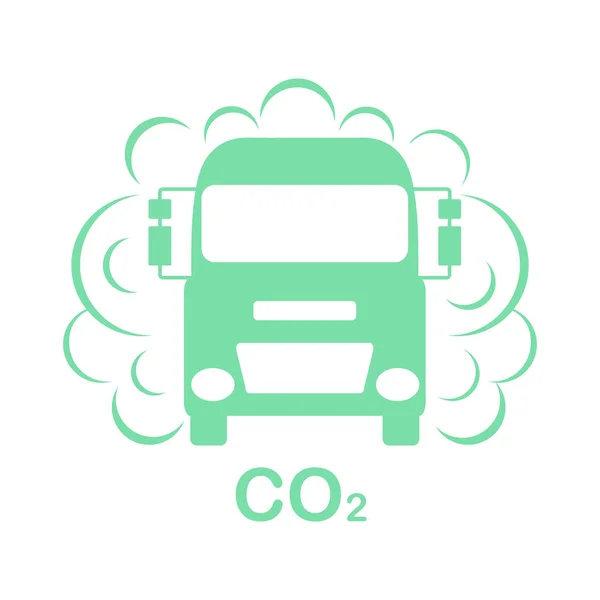 Poluição do ar Transporte Ecologia Exaustão Fumaça —  Vetores de Stock