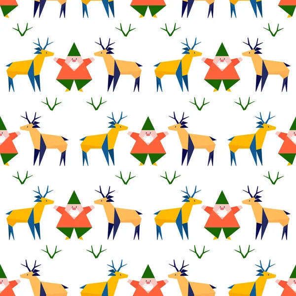 Nieuwjaar 2020 Vrolijk Kerstfeest Kersthert origami — Stockvector