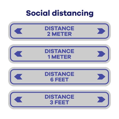 Vektör çizimi. Mesafeyi koru. Sosyal uzaklık. Çin Coronavirüs COVID-19 Karantina. Salgın Çin virüsü enfeksiyon riskini ve hastalık önleme önlemlerini azaltıyor. Sağlık hizmetleri kavramını koru