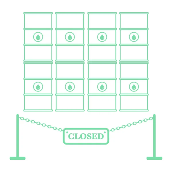 Vektorillusztráció Olajipar Gazdasági Válság Zsúfolt Raktár Olajtárolási Probléma Csökken Globális — Stock Vector