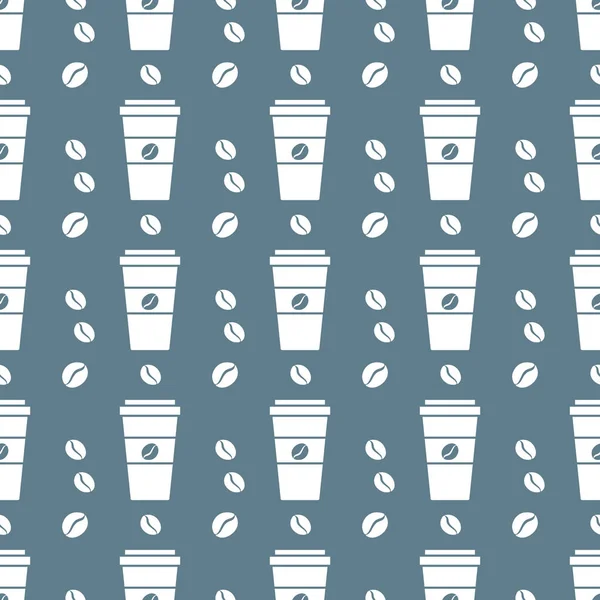 Kusursuz kahve kalıbı. Kağıt kahve fincanlarıyla arka plan tekrarı. - Günaydın. Götürün. Kafe, bistro, bar menü kartı. Paket, tekstil ve baskı için yiyecek ve içecek tasarımı