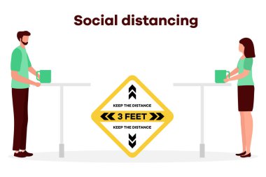 Kafe 'nin yeniden açılması, COVID-19 karantinasından sonra restoran, koronavirüs salgını. Ziyaretçiler arasındaki mesafeyi korumak. Sosyal uzaklık. Enfeksiyon riskinin azaltılması, önleme tedbirleri