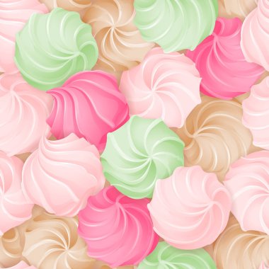 vektör Dikişsiz desen renk meringues ile