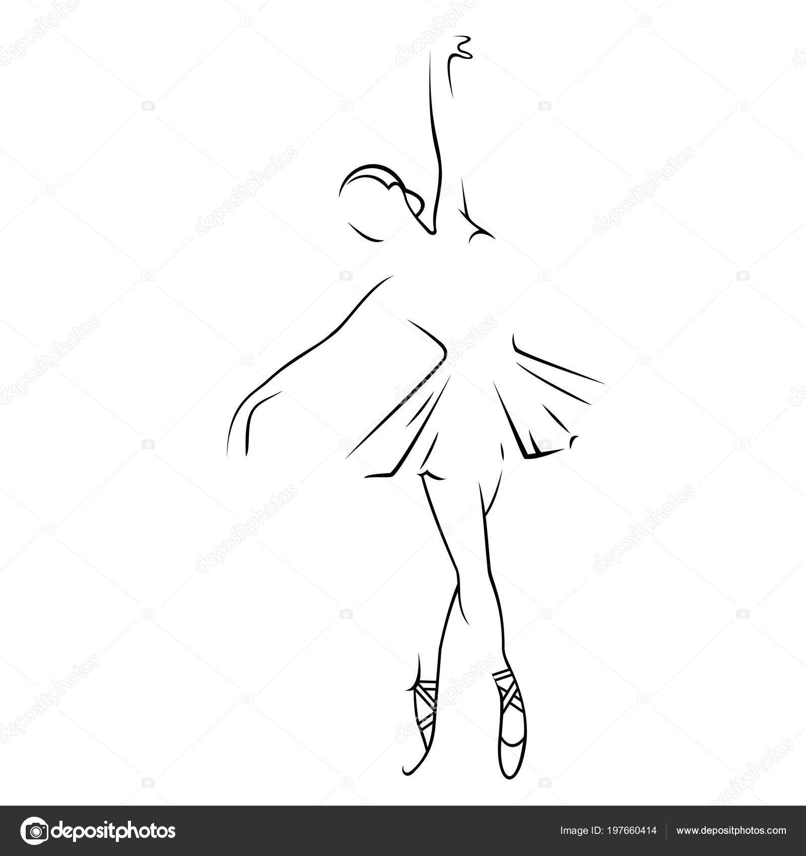 Silhouette Elegant Ballerina Dancer Icon Sign Symbol Ballet Stock Vector Image by ©Asakura1102 #197660414