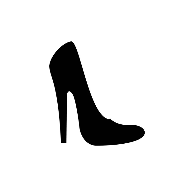 Réaliste Noir Élégant Chaussures Féminines Avec Talons Hauts Icône Vectr — Image vectorielle