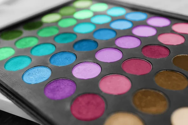 Makeup eyeshadow palette. Multicolored palette of shadows. Eyesh