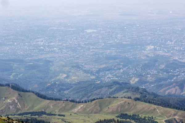 Almaty City View Mountain Top — Stock Photo, Image