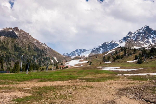 Shymbulak Ski Resort Spring Almaty City Kazakhstan — Stock Photo, Image