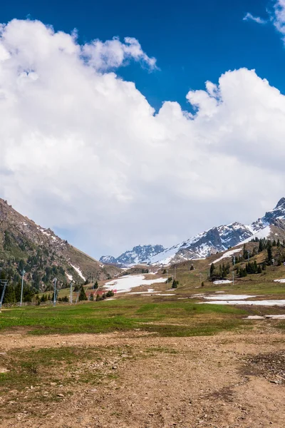 Shymbulak Ski Resort Spring Almaty City Kazakhstan — Stock Photo, Image