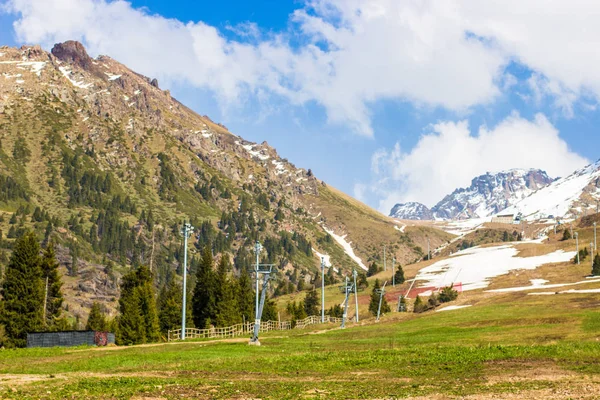 Shymbulak Ski Resort Spring Almaty City Kazakhstan — Stock Photo, Image