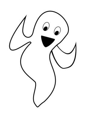 Beyaz arka planda Beyaz Hayalet