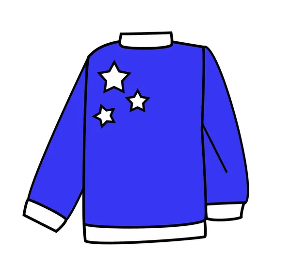 Maglione Blu Con Stelle — Foto Stock