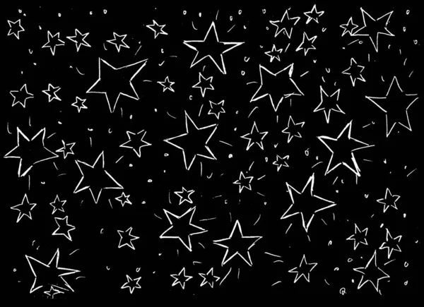 Fundo Preto Branco Com Céu Estrelado — Fotografia de Stock