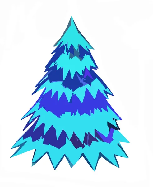 Christmas Tree White Background — Stock Photo, Image