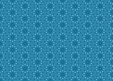 Çiçek duvar kâğıdı tasarımlı mavi, pürüzsüz çiçek desenli bir arkaplan