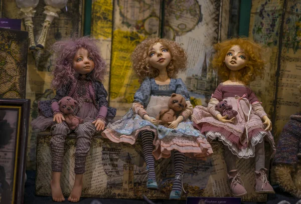 International Puppet Exhibition Fashion Doll Ukraine Kiev April April 2019 — Stock Photo, Image