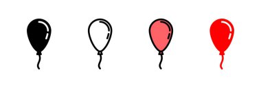 Balon simgesi vektör illüstrasyonu. Parti balonu işareti ve sembolü