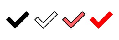 İşaret simgesi vektör illüstrasyonunu kontrol et. İşaret işareti ve sembol