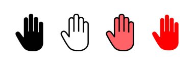 El ikonu vektör illüstrasyonu. El işareti ve sembol. el hareketi