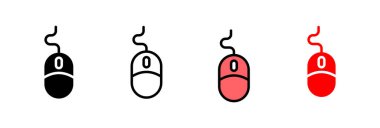 Fare simgesi vektör illüstrasyonu. Tıklama işareti ve sembol. işaretleyici simgesi vektörü.