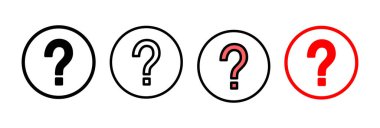 Soru ikonu vektör illüstrasyonu. soru işareti ve sembol