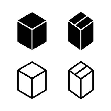 Kutu simgesi vektör illüstrasyonu. kutu işareti ve sembol, paket, paket