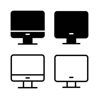 Bilgisayar simgesi vektör illüstrasyonu. bilgisayar izleme işareti ve simgesi