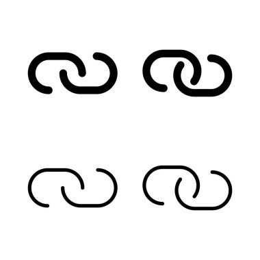 Bağlantı simgesi vektör illüstrasyonu. Hiper bağlantı zinciri işareti ve sembolü