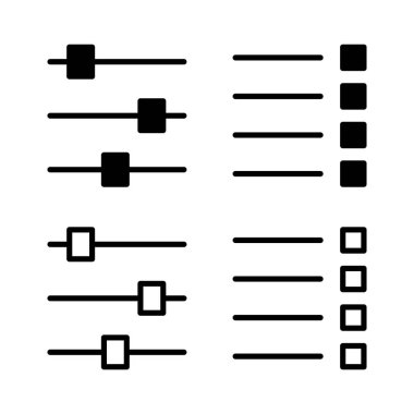 Menü Simgesi vektör illüstrasyonu. Web menü işareti ve sembol. Hamburger menüsü sembolü