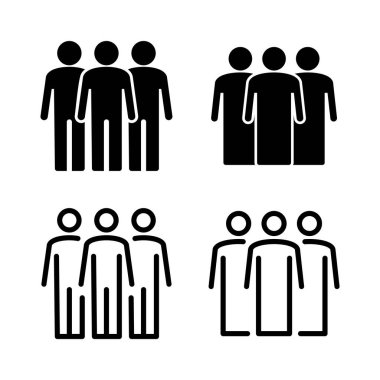 İnsanlar ikon vektör illüstrasyonu. İmza ve sembol. Kullanıcı Simgesi vektörü